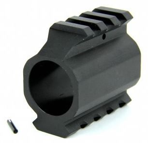 Tacfire AR15/.936 Low Profile Gas Block/Mil-Spec/Alum. w/Pin & Top/Bottom Rail Black - Tacfire