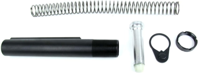 Tacfire AR-15 Mil-Spec Buffer Tube Kit W/ Standart End Plate 8 in 6-position Black - Tacfire