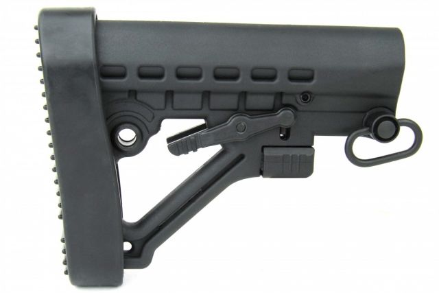 Tacfire AR15 Mil-Spec M4 Style 6-Position Stock W/QD Sling Swivel/Butt Pad Black