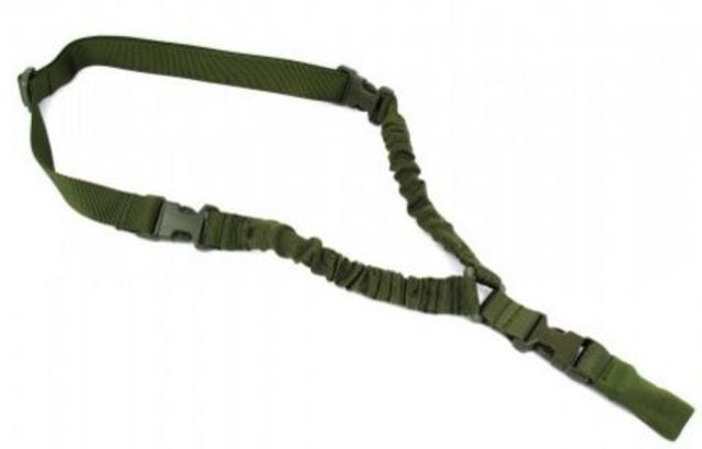 Tacfire One Point Bungee Rifle Sling/Hk Steel Hook Heavy Duty Green - Tacfire