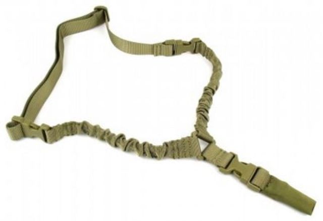 Tacfire One Point Bungee Sling/Hk Steel Hook Heavy Duty Tan - Tacfire