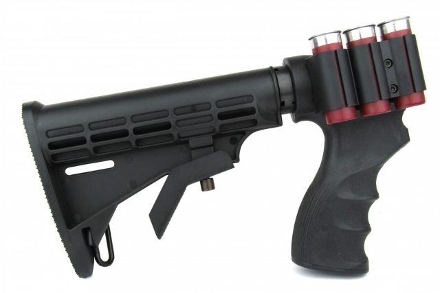 Tacfire Remington 870 Stock Kit/M4 Style Stock, Black, MSG014