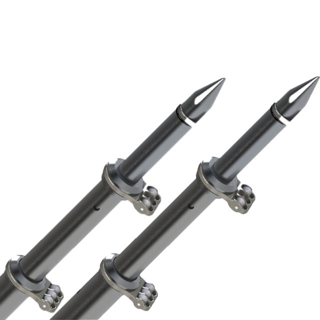 TACO Marine 18' Deluxe Outrigger Poles w/Rollers - Silver/Black