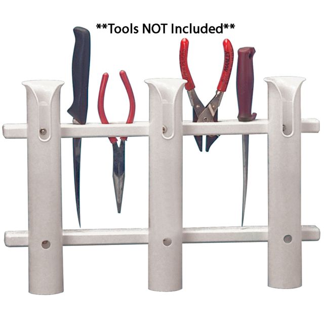 TACO Marine 3-Rod Poly Rod Rack - White