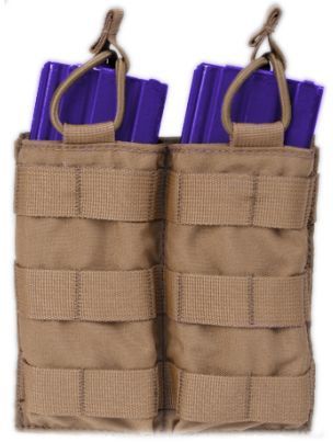 Tactical Assault Gear MOLLE Double Shingle 2 Magazine Pouch Coyote Tan - Tactical Assault Gear