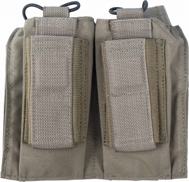 Tactical Assault Gear MOLLE Shingle/Pistol Enhanced 2 Mag Pouch Ranger Green - Tactical Assault Gear