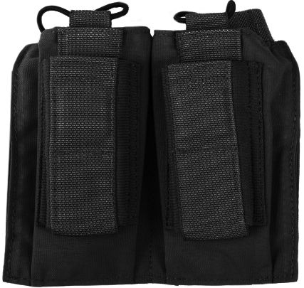 Tactical Assault Gear MOLLE Shingle/Pistol Enhanced 2 Mag Pouch Black - Tactical Assault Gear