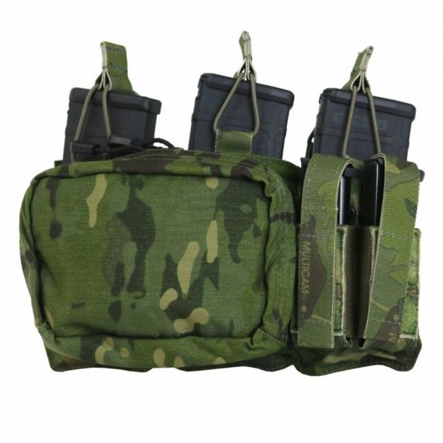 Tactical Assault Gear MOLLE Triple Mag/Pistol/Utility Pouch Mc Tropic - Tactical Assault Gear