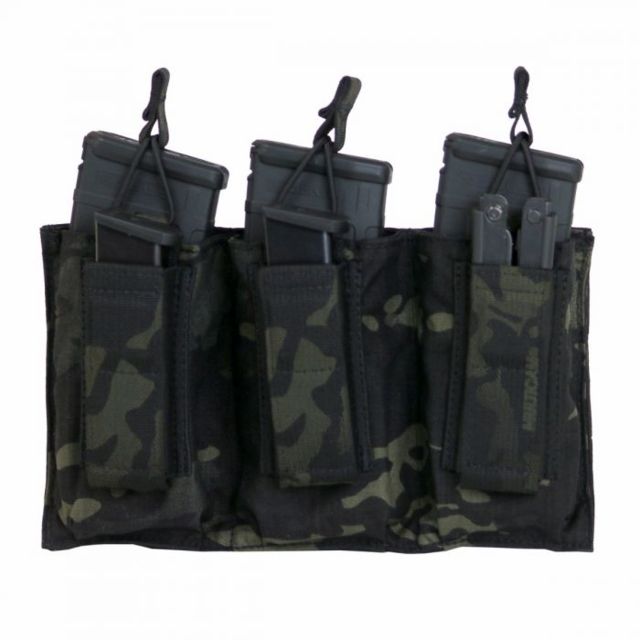 Tactical Assault Gear TAG MOLLE Shingle-Pistol Enhanced 3 Mag Pouch Mc Black - Tactical Assault Gear
