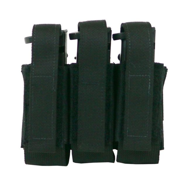 Tactical Assault Gear Triple Multi-Caliber Pistol Pouch Black - Tactical Assault Gear