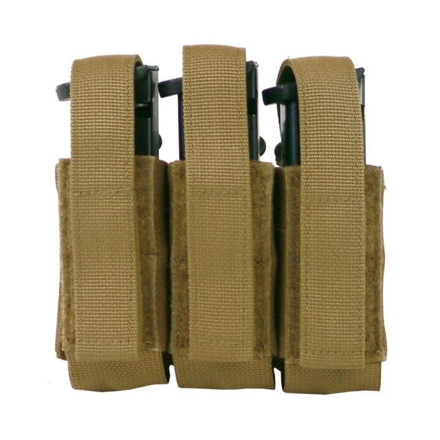 Tactical Assault Gear Triple Multi-Caliber Pistol Pouch Coyote Tan - Tactical Assault Gear