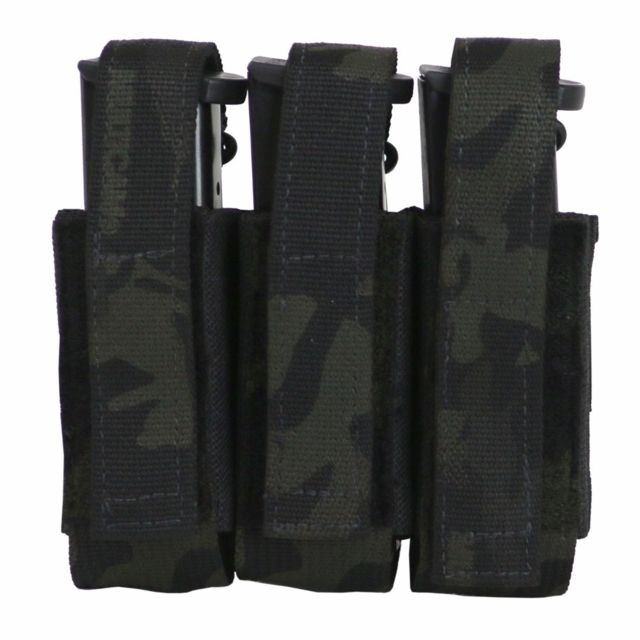 Tactical Assault Gear Triple Multi-Caliber Pistol Pouch Mc Black - Tactical Assault Gear