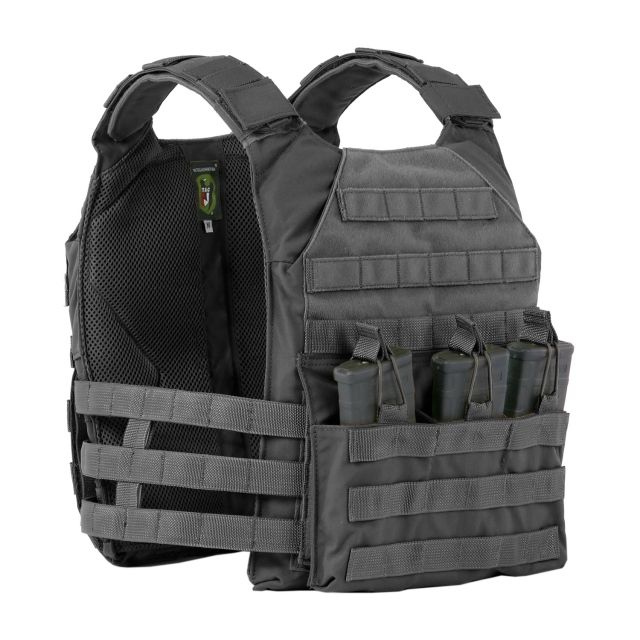 Tactical Assault Gear Vanguard Plate Carrier Set w/ Skeletal Cummerbund Black Large - Tactical Assault Gear