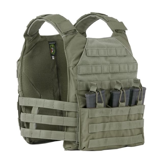 Tactical Assault Gear Vanguard Plate Carrier Set w/ Skeletal Cummerbund Ranger Green XL - Tactical Assault Gear