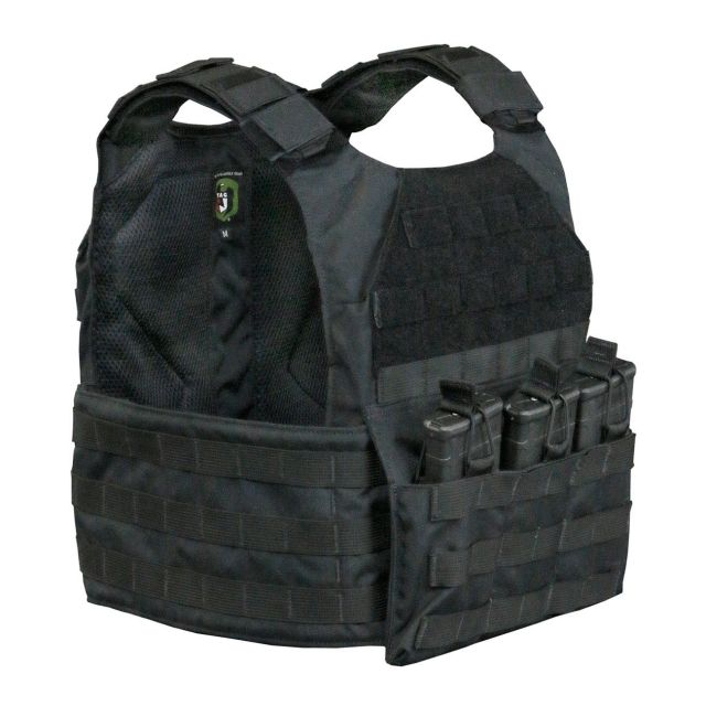 Tactical Assault Gear Vanguard Plate Carrier Set w/ Standard Cummerbund Black XL - Tactical Assault Gear