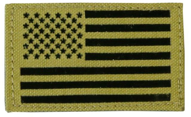 Tactical Assault Gear Velcro US Nylon/IR Flag US Flag Patches Left Coyote Tan - Tactical Assault Gear