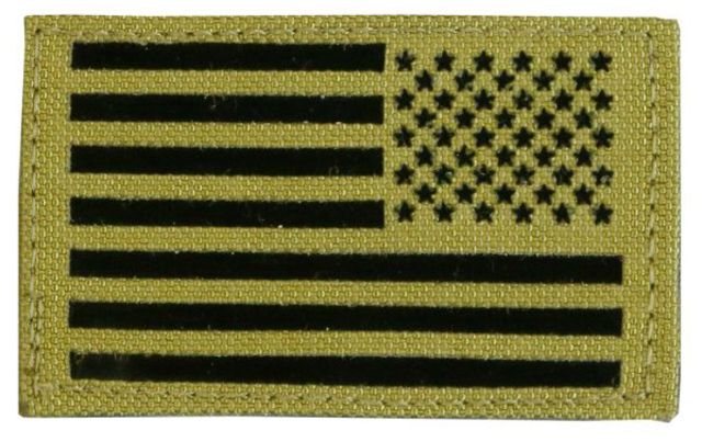 Tactical Assault Gear Velcro US Nylon/IR Flag US Flag Patches Right Coyote Tan - Tactical Assault Gear