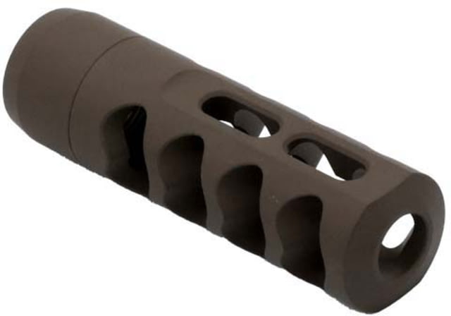 Tactical Precision Manufacturing Titanium Self Timing Side Ported .30 Caliber  Muzzle Brake Patriot Brown - Tactical Precision Manufacturing