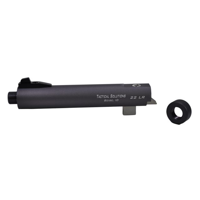 Tactical Solutions Buck Mark 5.5in Threaded Barrel No Flutes Gun Metal Gray - Tactical Solutions