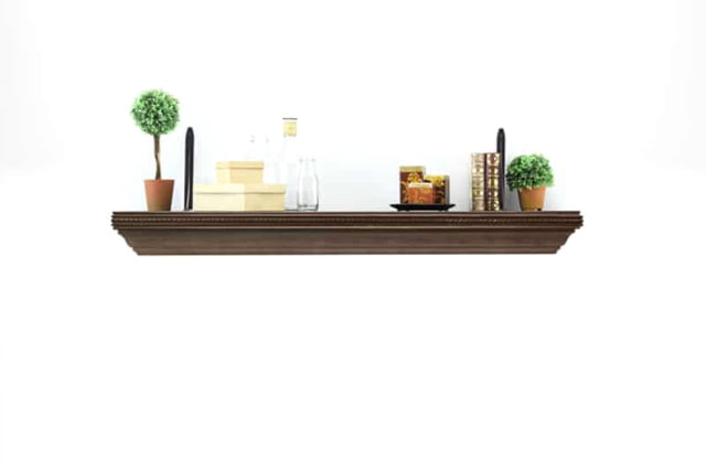 Top Locking Shelf w/ Rope Trim Dutch Walnut - Tactical Walls