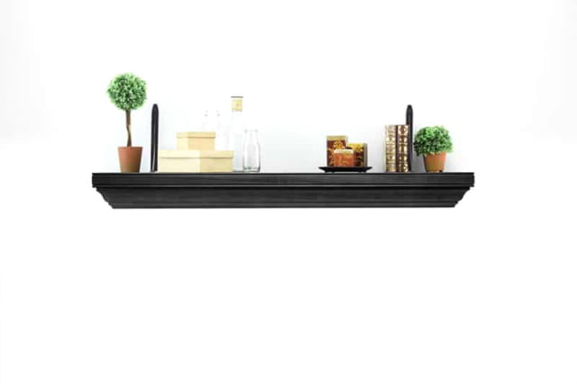 Top Locking Shelf w/ Standard Trim Black - Tactical Walls