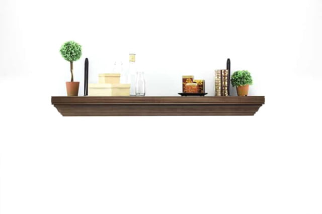 Top Locking Shelf w/ Standard Trim Dutch Walnut - Tactical Walls