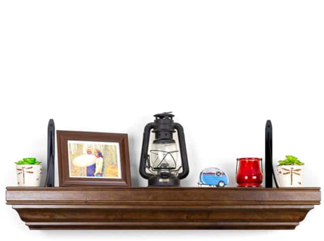 Tactical Walls 825 Top Locking Shelf w/ Standard Trim Standard Foam Dutch Walnut - Tactical Walls