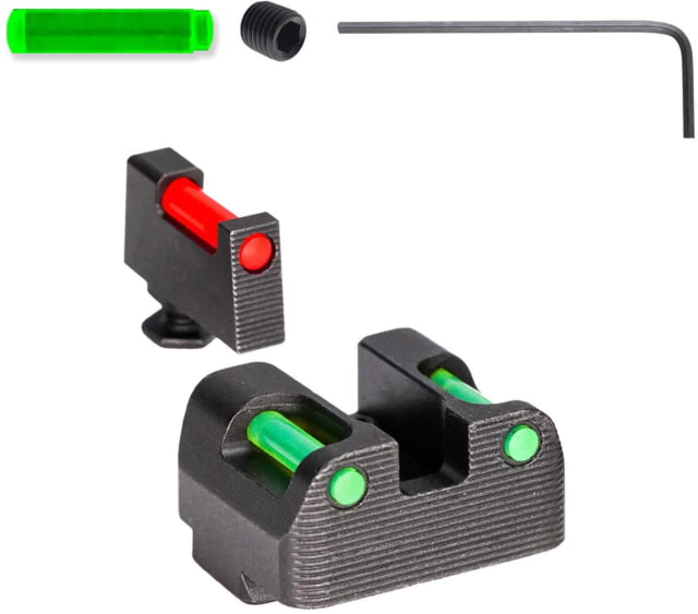 Tag Precision Glock TSF OR 9MM/.40 S&W Pistol Sights Fiber Optic 17/17L 19/19X 22 23 24 26 27 33 34 35 39 45 47 Black - Tag Precision