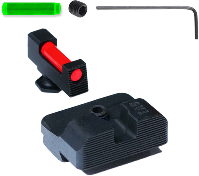 Tag Precision Glock TSH TAC 10MM/.45 ACP Pistol Sights Fiber Optic 20 21 25 29 30 31 32 37 40 41 Excludes M.O.S. Models Black - Tag Precision
