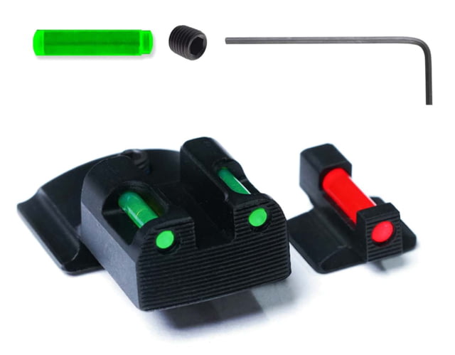 Tag Precision Novak TSF TAC GOVT .45 ACP Pistol Sights Fiber Optic 1911 Models .260 in Front .450 in Rear Black - Tag Precision