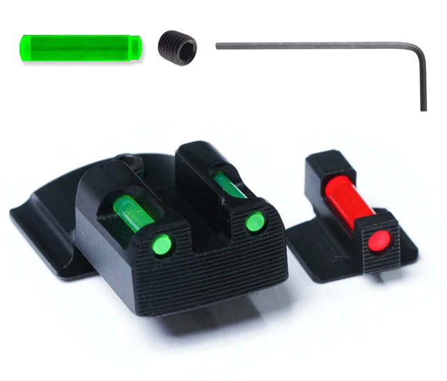 Tag Precision Novak TSF TAC GOVT 9MM/.40 S&W Pistol Sights Fiber Optic 1911 Models .270 in Front .450 in Rear Black - Tag Precision