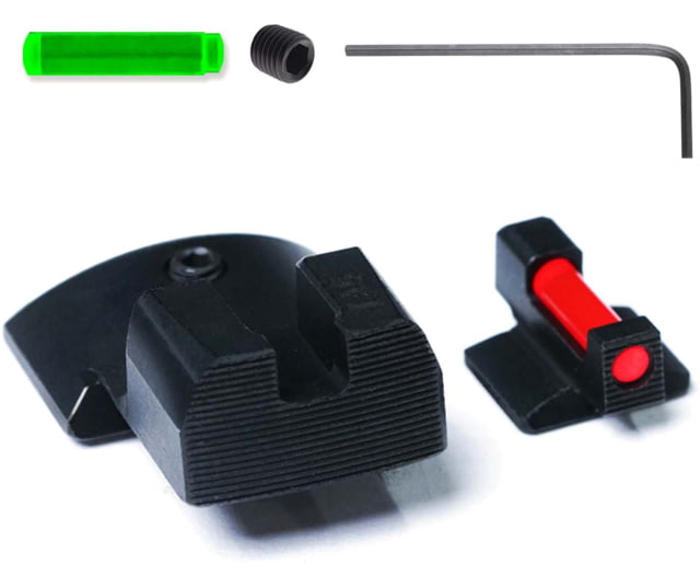 Tag Precision Novak TSH TAC GOVT .45 ACP Pistol Sights Fiber Optic 1911 Models .260 in Front .450 in Rear Black - Tag Precision