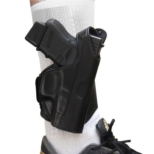 Tagua Gunleather Leather Ankle Holster for Ruger LC9 Right Handed Black - Tagua Gunleather