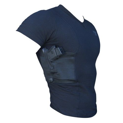 Tagua Gunleather Spandex Small Holster T-Shirt Black