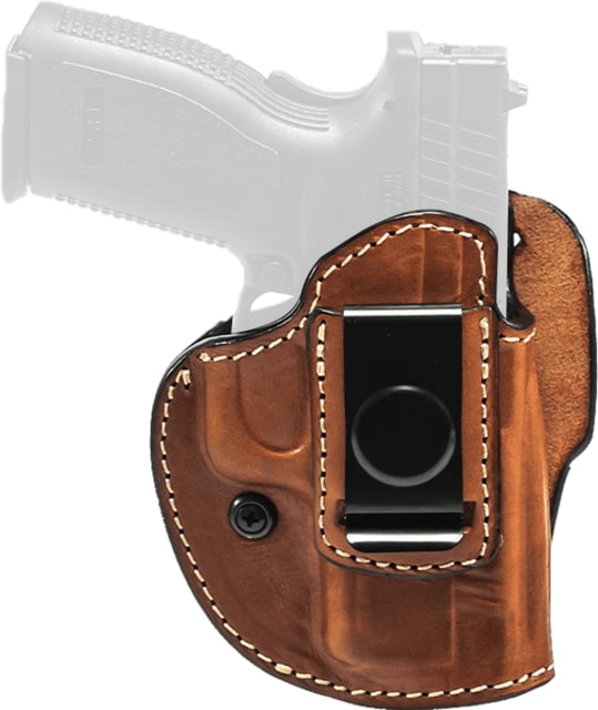 Tagua Gunleather Elite 4-in-1 IWB/OWB Leather Holster Glock 43 Brown - Tagua Gunleather