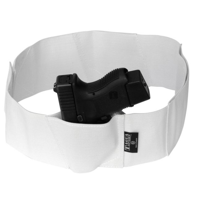 Tagua Gunleather White Medium Belly Band Holster Black - Tagua Gunleather