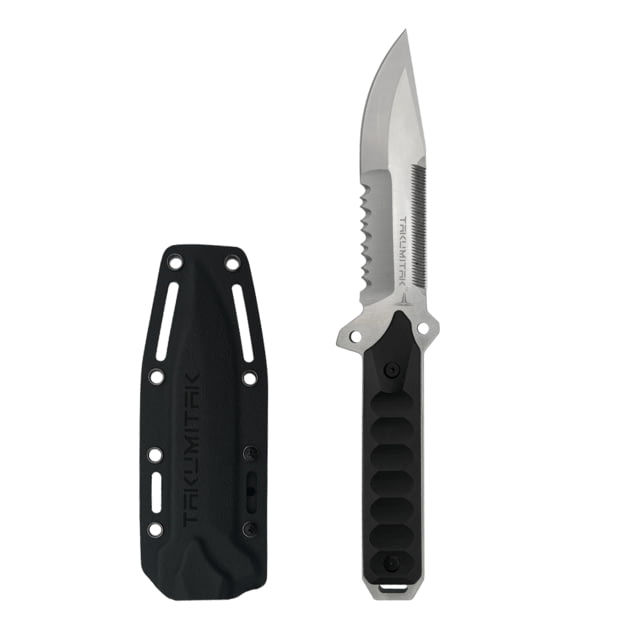 Takumitak Escort Fixed Blade Knife 5.5in D2 Drop Point G10 Handle Silver - Takumitak