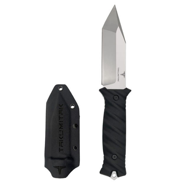 Takumitak Fulcrum Fixed Blade Knife 4.5in D2 Tanto G10 Handle Silver - Takumitak