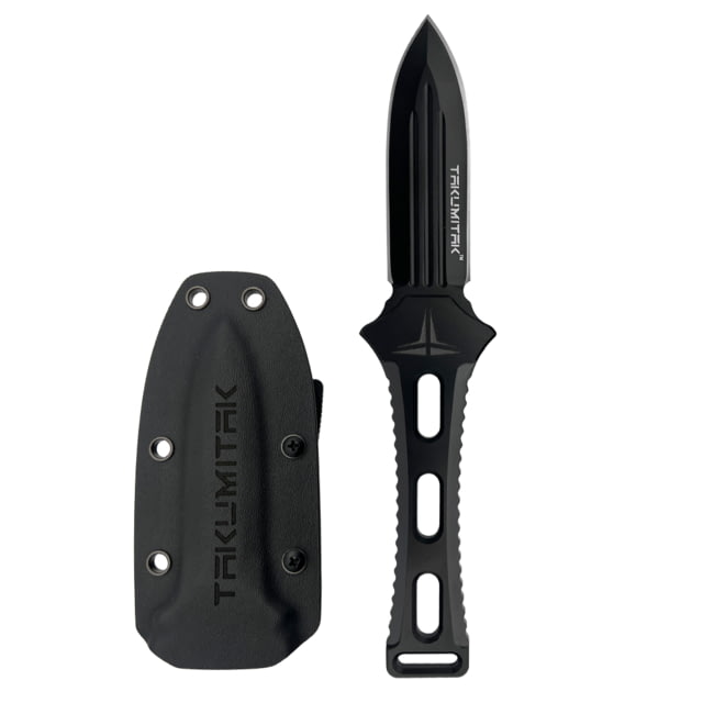 Takumitak Hidden Anger Fixed Blade Knife 3.5in D2 Spear Point G10 Handle Black - Takumitak