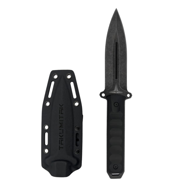 Takumitak Hitter Fixed Blade Knife 5.5in D2 Spear Point G10 Handle Black Stonewash - Takumitak