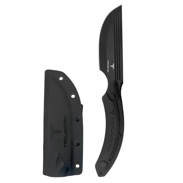 Takumitak Hunter Fixed Blade Knife 4.5in D2 Straight Back G10 Handle Black - Takumitak
