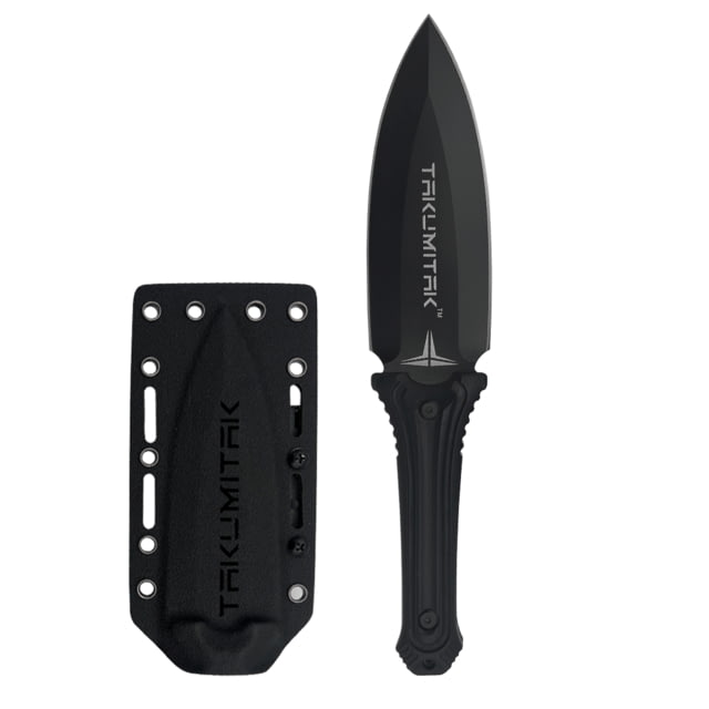 Takumitak Sentinel Fixed Blade Knife 5.5in D2 Spear Point G10 Handle Black - Takumitak