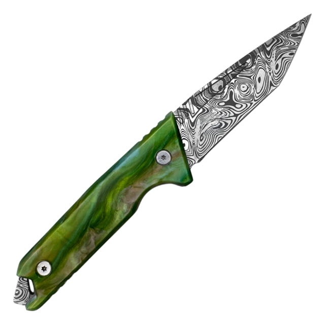 Takumitak Bloodstrike Fixed Blade Knife 4in 3cr13 Blade Tanto Blade Pakkawood Green