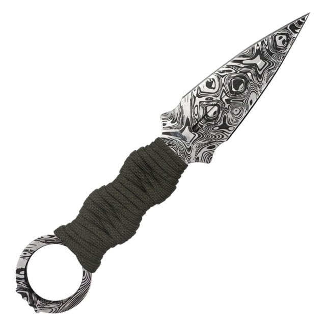 Takumitak Defender Fixed Blade Knife 4.1in 3cr13 Blade Spear Point Blade 550LB Paracord Wrapped Green