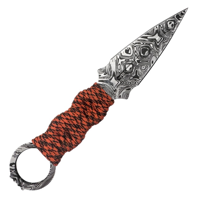 Takumitak Defender Fixed Blade Knife 4.1in 3cr13 Blade Spear Point Blade 550LB Paracord Wrapped Orange