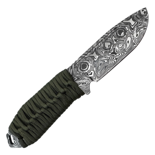 Takumitak Takumi Fixed Blade Knife 4.5in 3cr13 Blade Drop Point Blade 550LB Paracord Wrapped Green