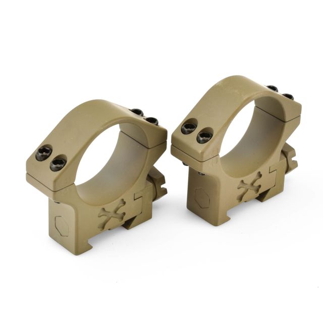 Talley 30mm Tactical Rifle Scope Rings Dark Earth Low - Talley
