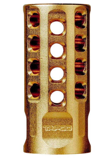 Tapco Muzzle Brake Gold Anodized Aluminum 1/2"X28 Threads 2" Oal .920" Diameter 22Lr - Tapco