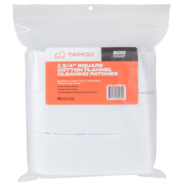 Tapco 1-3/4in Square Patches - Pack of 500 .38 Caliber