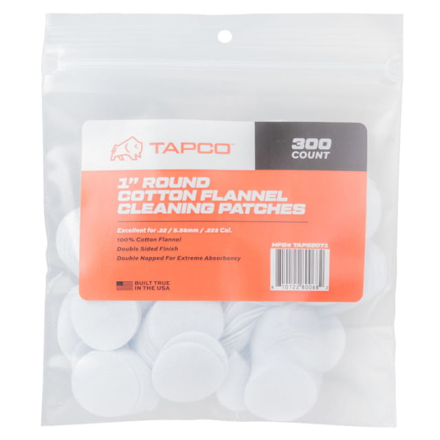 Tapco 1in Round Patches - Pack of 300 .22 Caliber to .270 Caliber